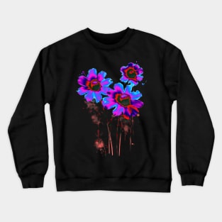 Colorful Psychodelic Flowers Crewneck Sweatshirt